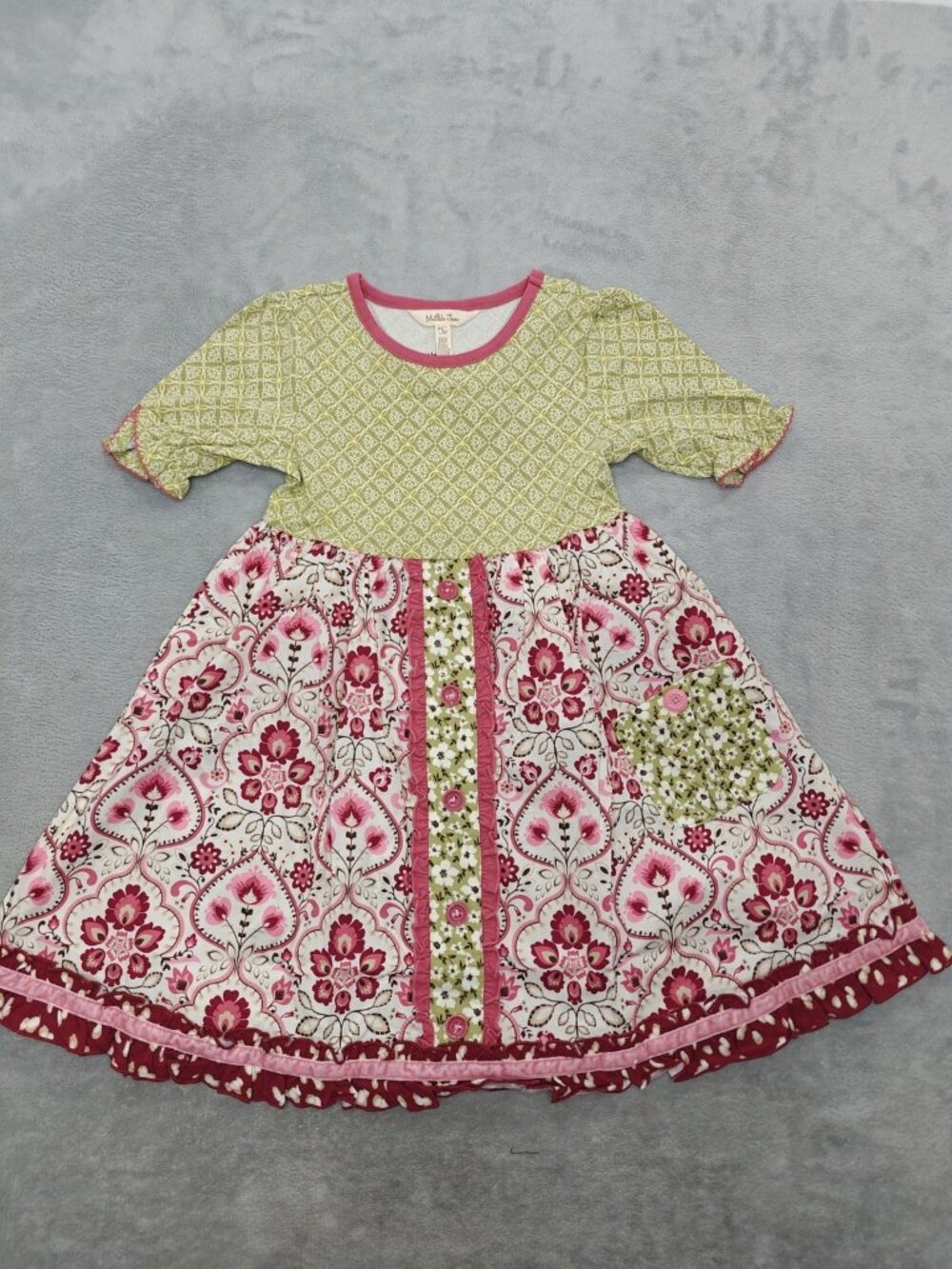 MATILDA JANE DAYDREAM FLORAL MEDALLION MIXED PRINT MAGGIE DRESS SIZE 6 New
